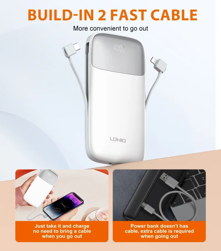 LDNIO PQ19 10000mah 20w/22.5 Power Bank with Digital Display for Sale in Pakistan