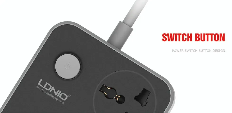 LDNIO SC3604 Power Socket Extension, 3x Power Socket & 6-USB Port with 2M Cord for Sale in Pakistan