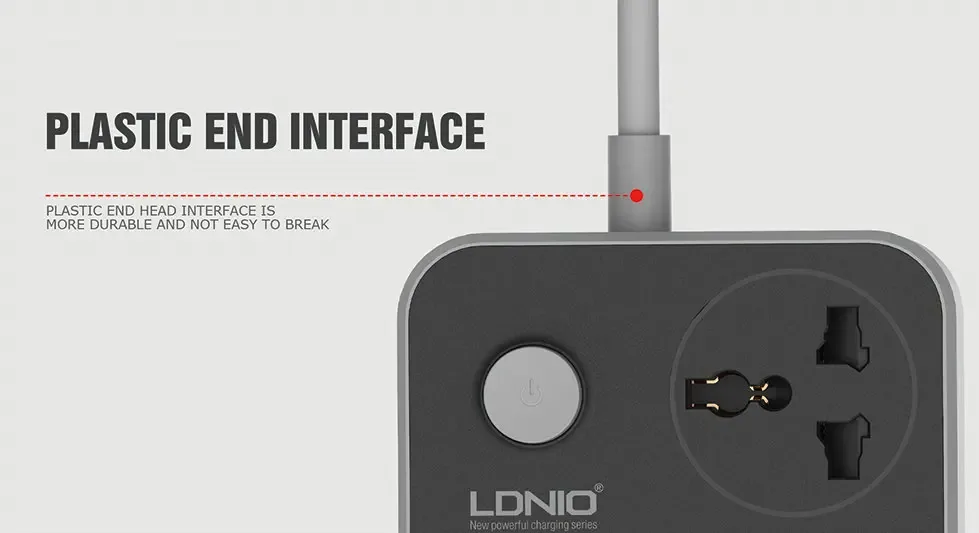 LDNIO SC3604 Power Socket Extension, 3x Power Socket & 6-USB Port with 2M Cord for Sale in Pakistan