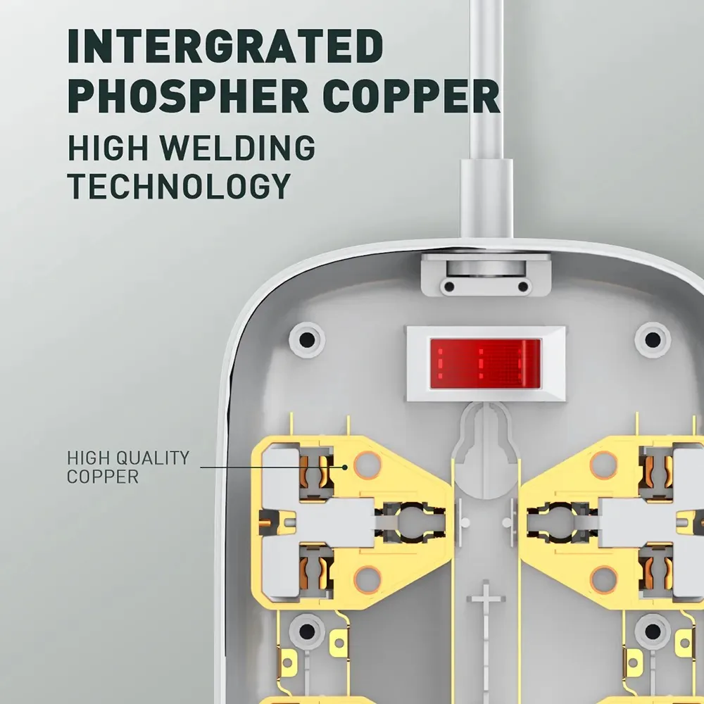 LDNIO SC4407 Heavy Duty Power Socket Extension 4 Power Plug Socket & 4-USB Port with 2M Cord for Sale in Pakistan