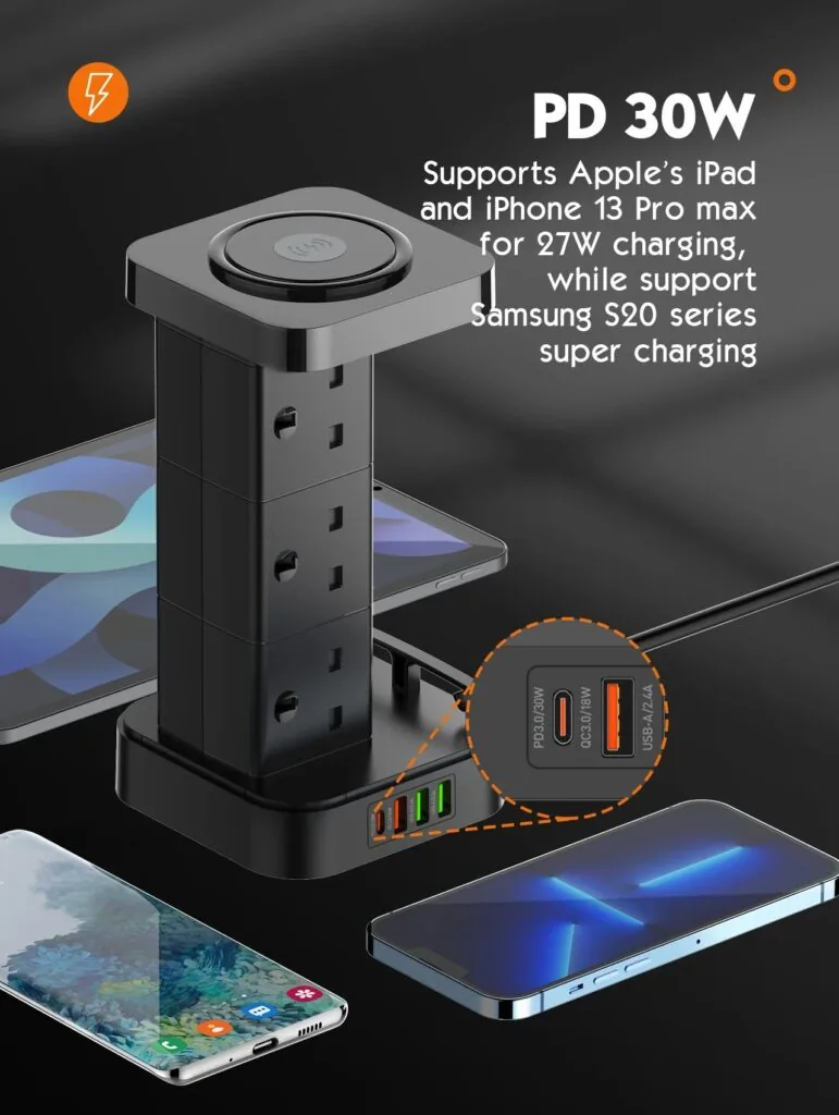 LDNIO SKW6457 Tower Extension Power Socket for Sale in Pakistan