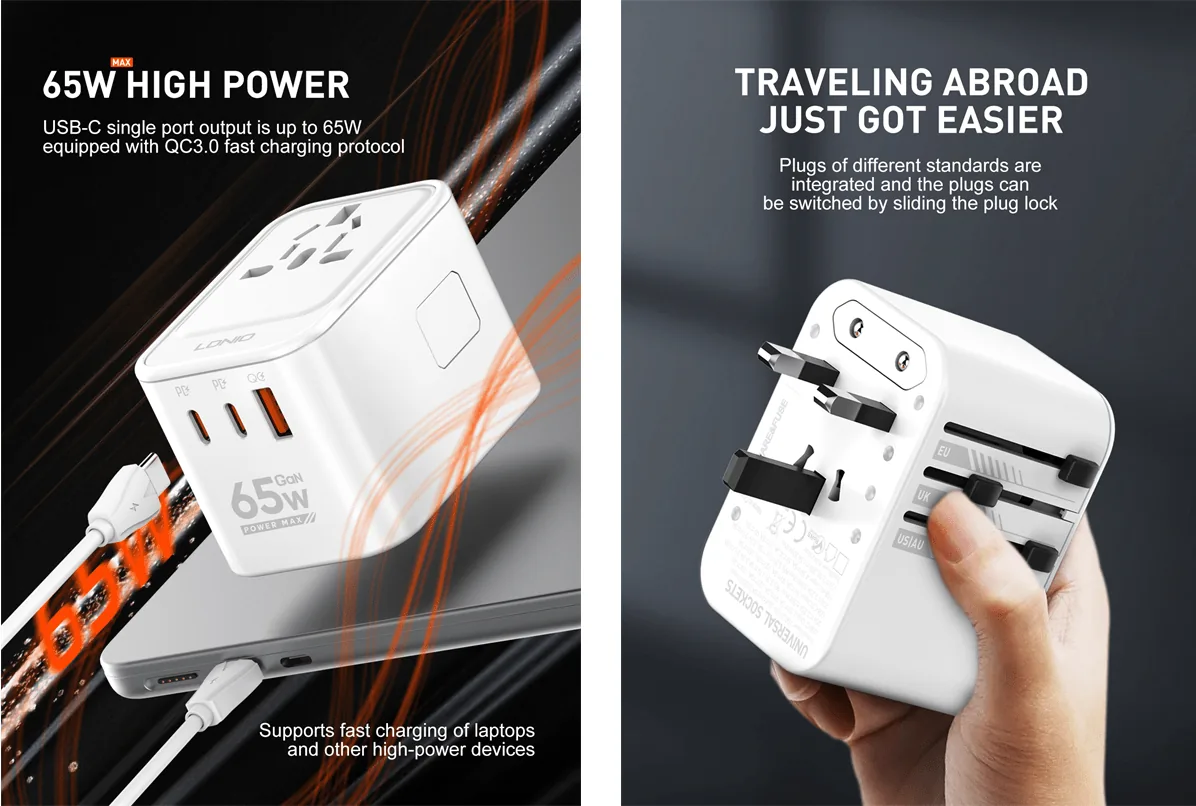 LDNIO Z6 65W GaN Travel Adapter for Sale in Pakistan