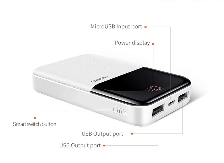 MCDODO 10000mAh 22.5W Digital Display Mini PowerBank for Sale in Pakistan