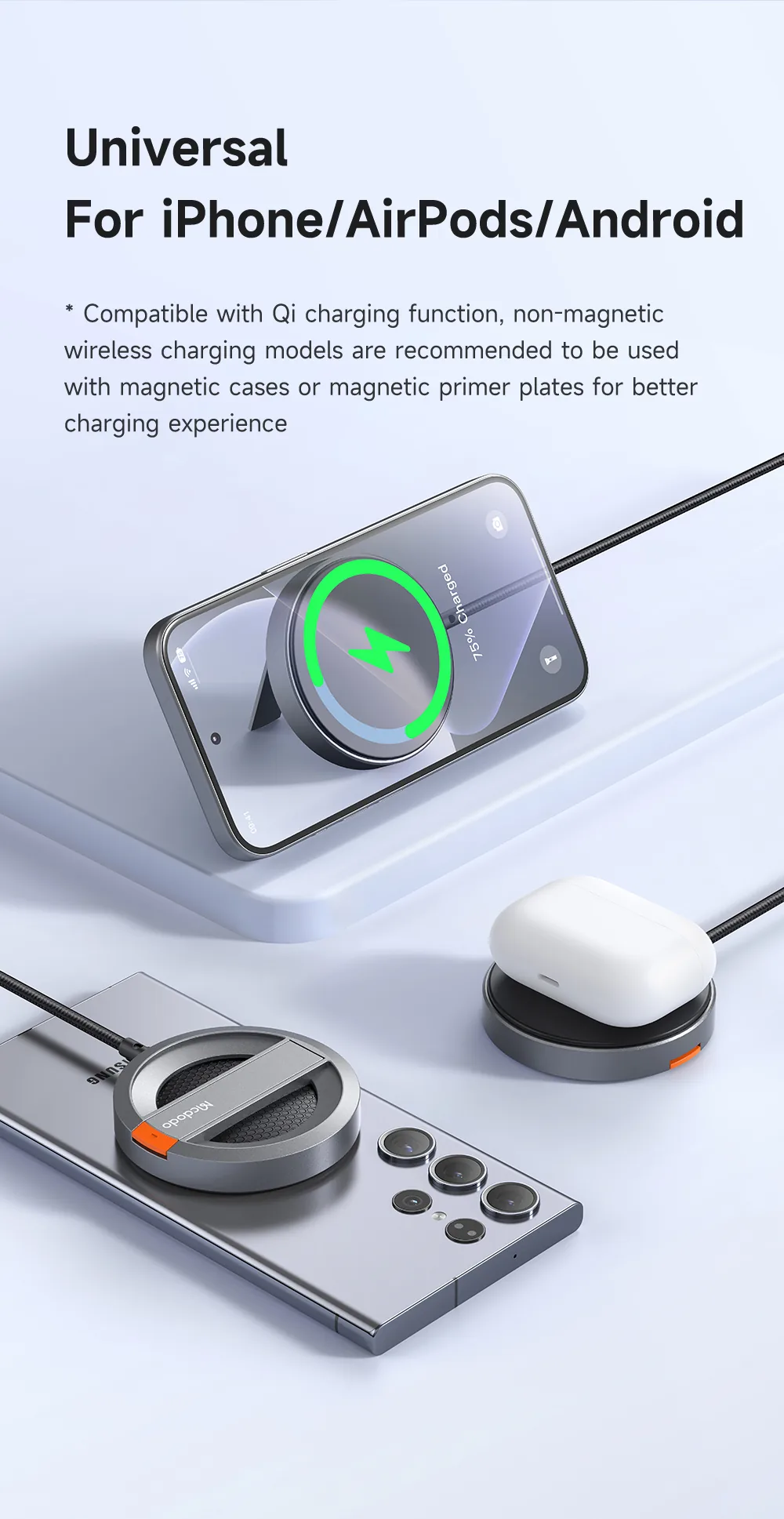 Mcdodo 15W Magnetic Wireless Charger With Foldable Stand CH-550 for Sale in Pakistan