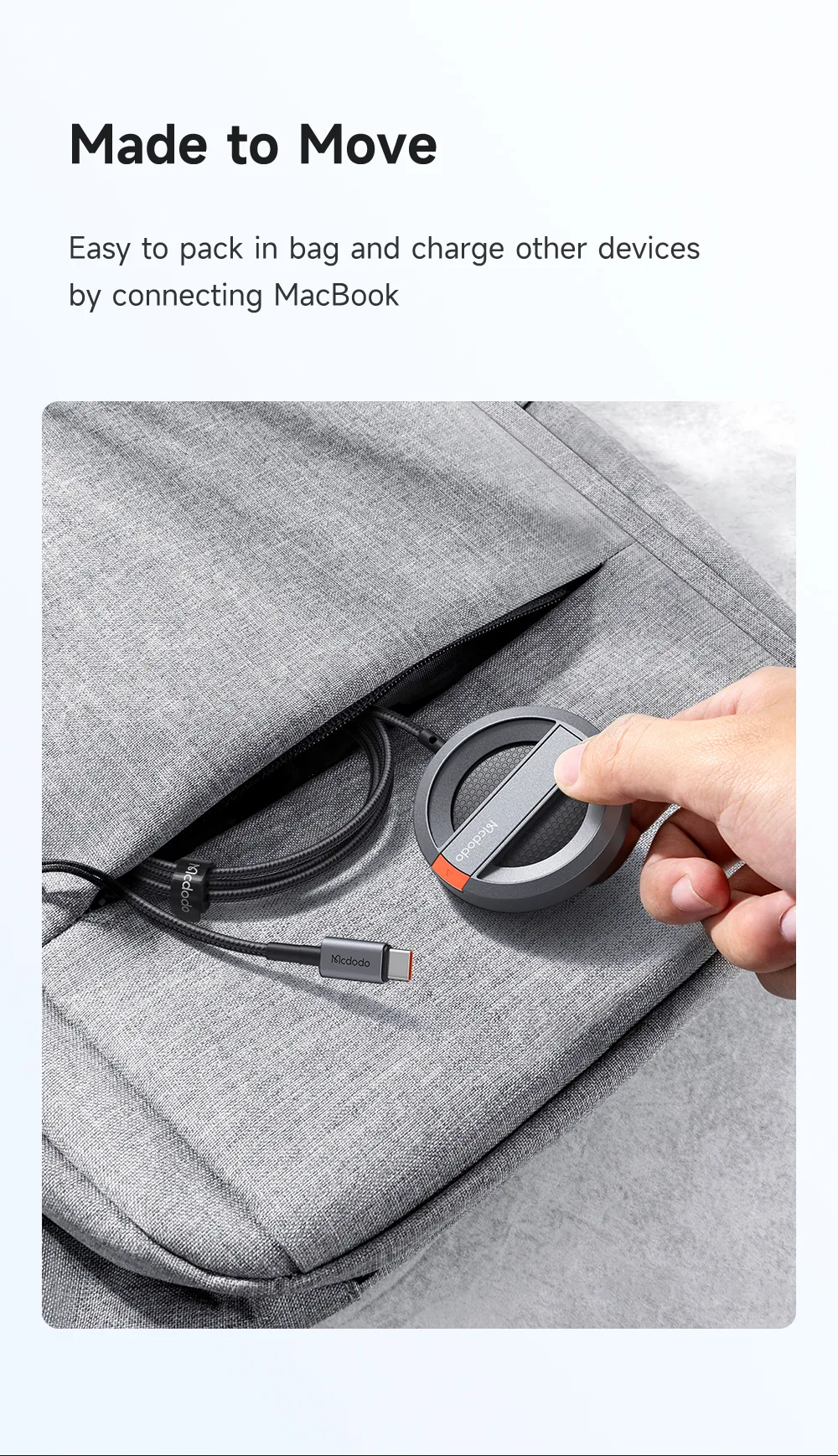 Mcdodo 15W Magnetic Wireless Charger With Foldable Stand CH-550 for Sale in Pakistan