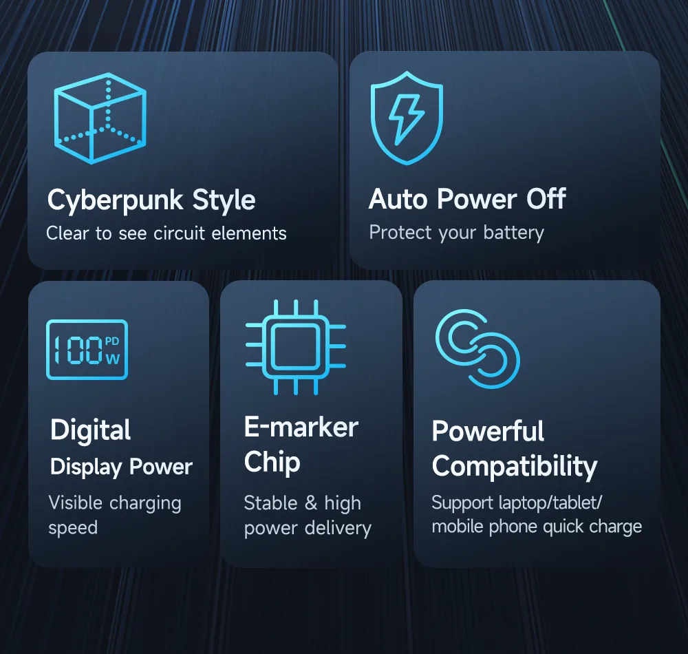 Mcdodo CA-3611 Type-C To Type-C 100W Digital Display Charging Data Cable for Sale in Pakistan