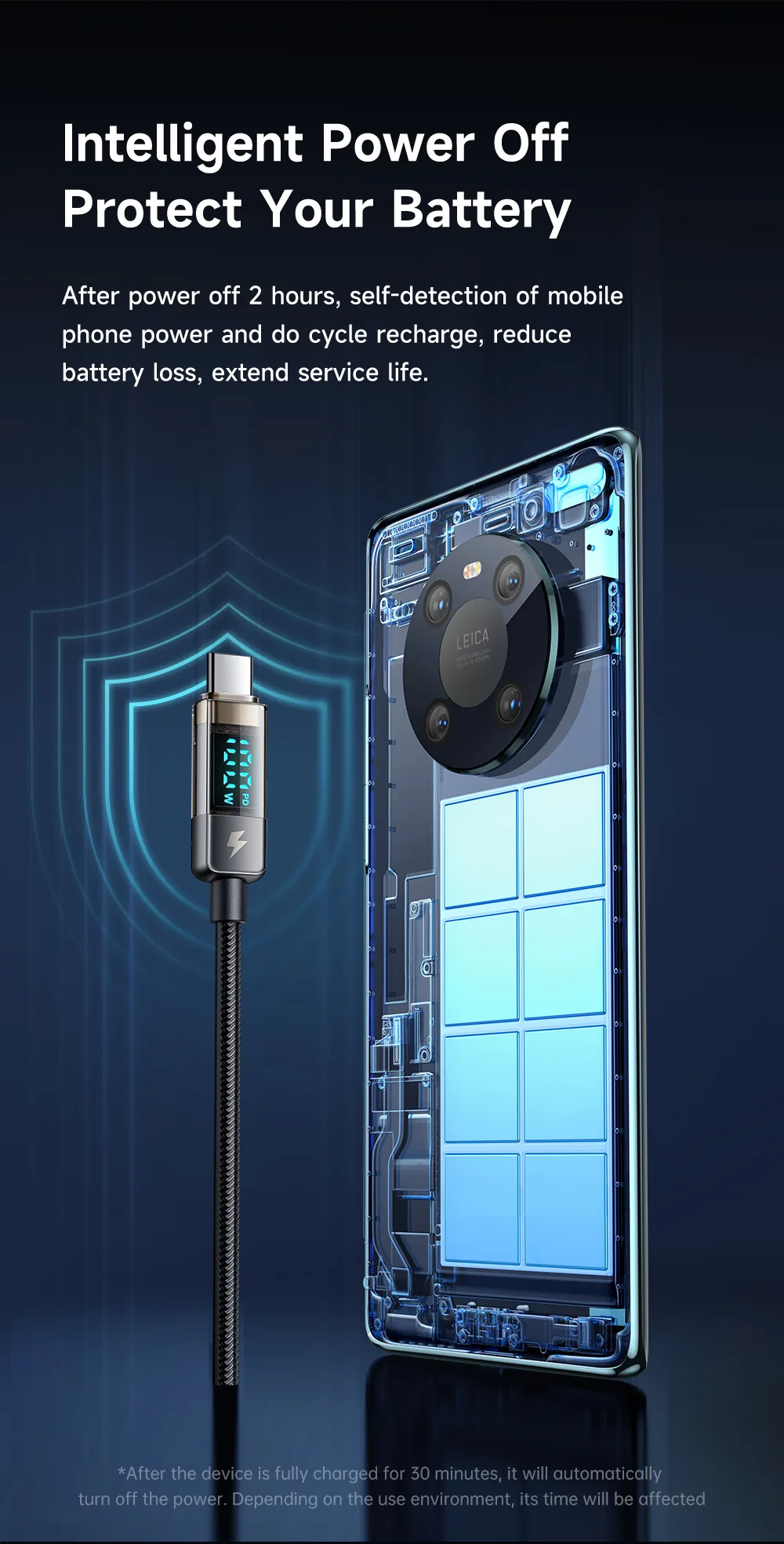 Mcdodo CA-3611 Type-C To Type-C 100W Digital Display Charging Data Cable for Sale in Pakistan