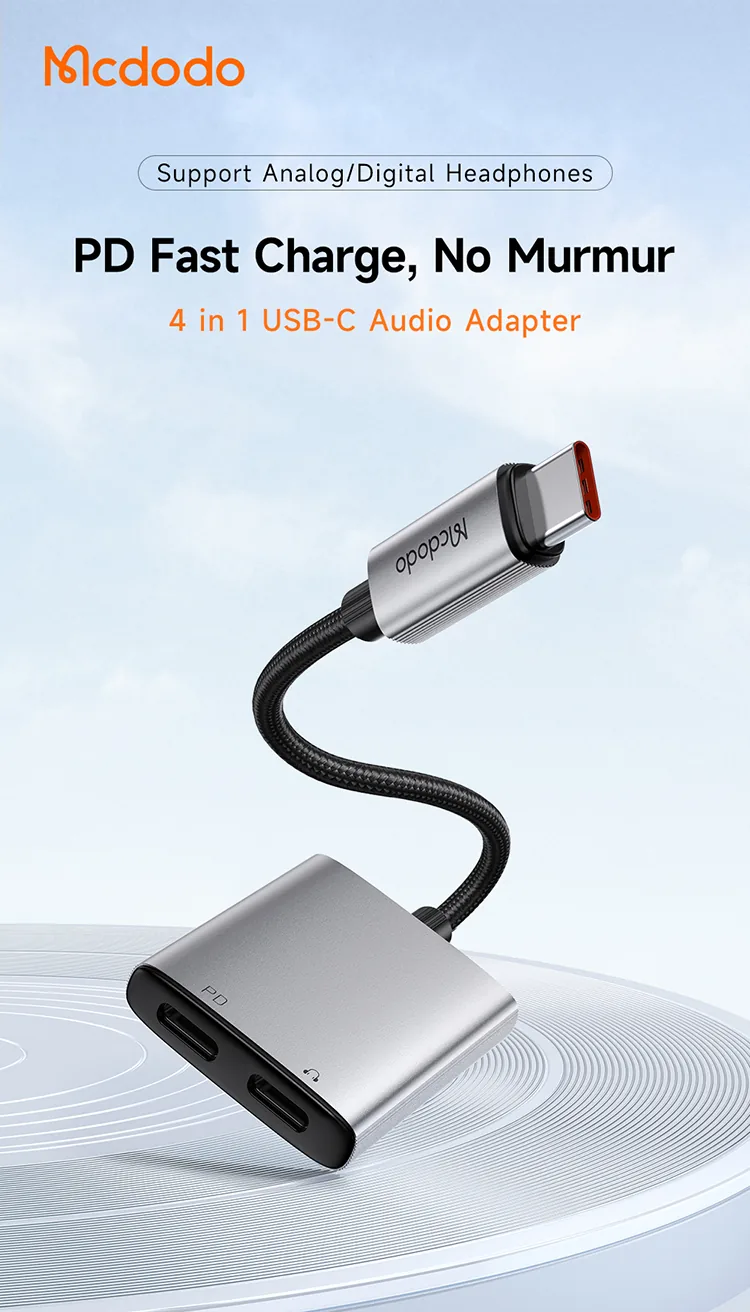 MCDODO CA-5570 2 IN 1 USB-C TO DUAL USB-C AUDIO ADAPTER for Sale in Pakistan