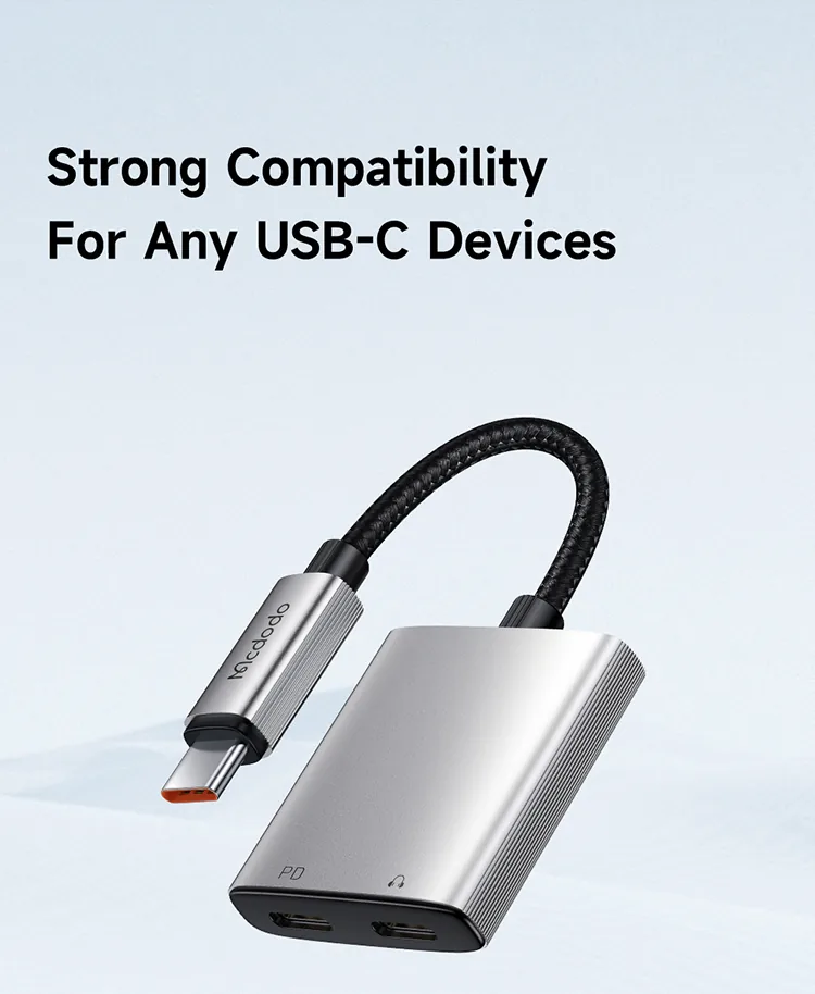MCDODO CA-5570 2 IN 1 USB-C TO DUAL USB-C AUDIO ADAPTER for Sale in Pakistan