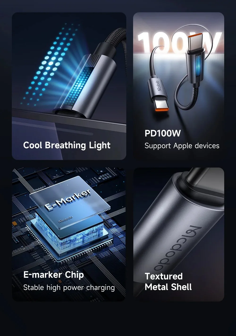 McDodo CA-5740 Type-C to Type C 100W Cable for Sale in Pakistan