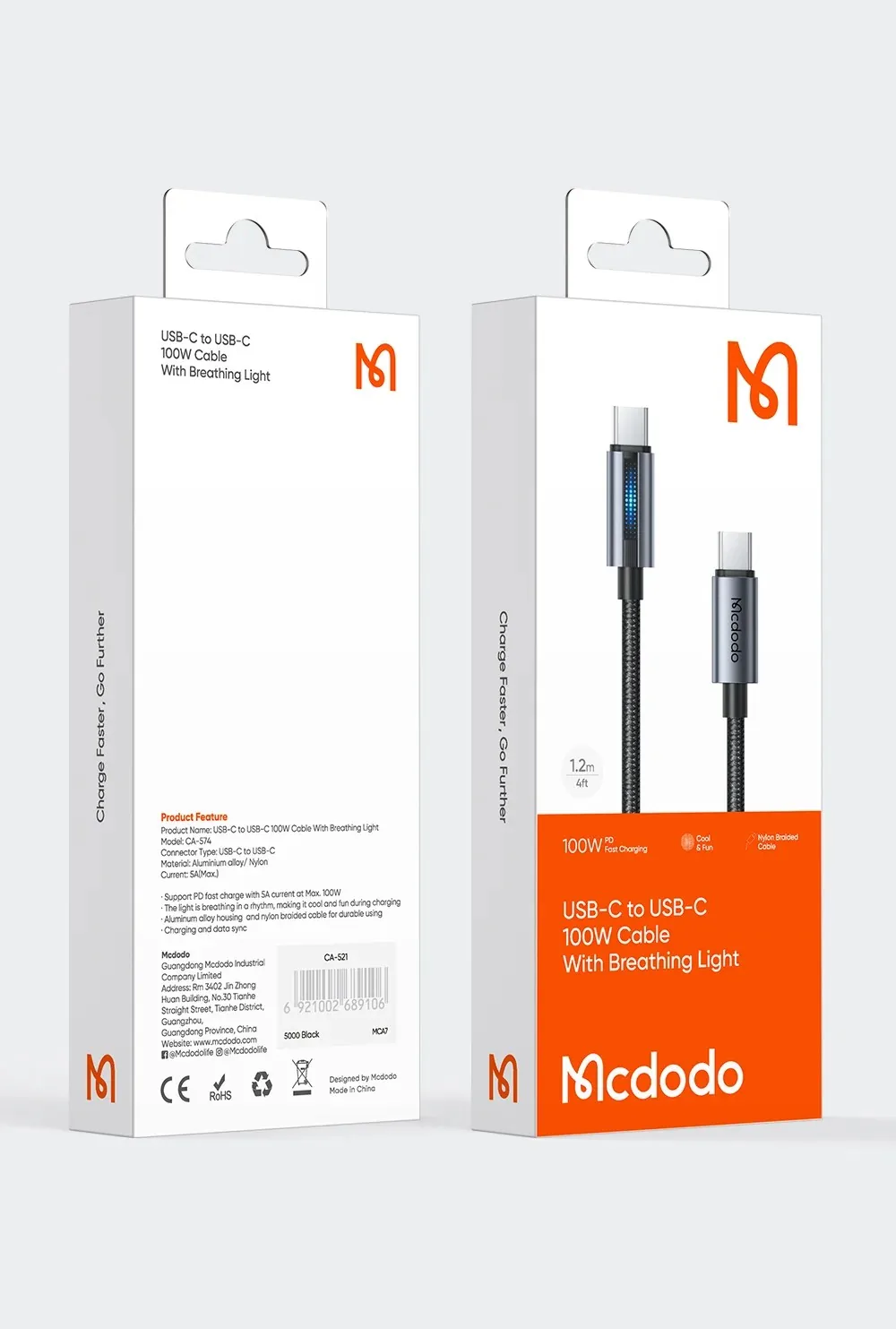 McDodo CA-5740 Type-C to Type C 100W Cable for Sale in Pakistan