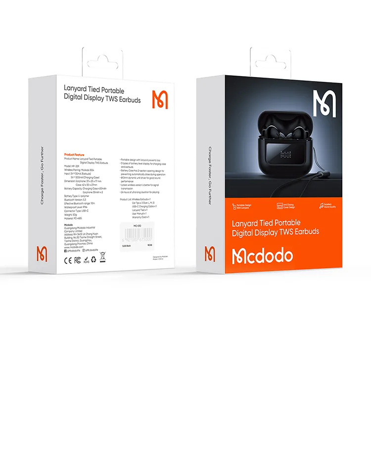 MCDODO DIGITAL DISPLAY TWS WIRELESS EARBUDS for Sale in Pakistan