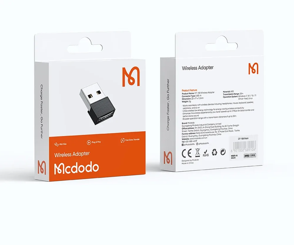MCDODO USB WIRELESS ADAPTER V5.1 OT-1580 for Sale in Pakistan