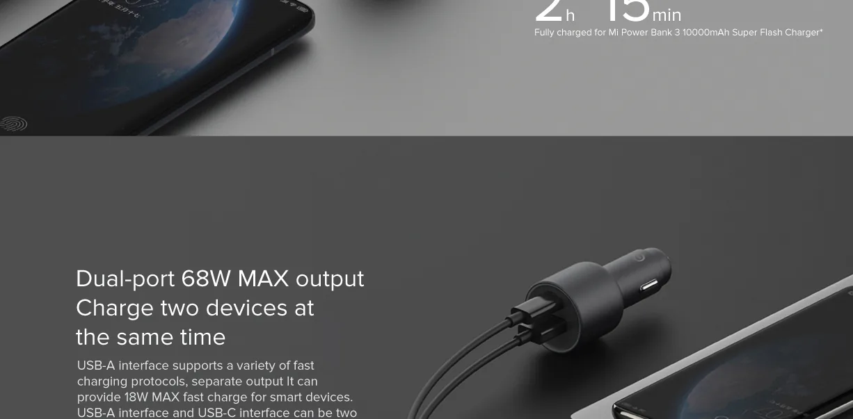 Mi Car Charger Fast Charge Version 1A1C (100W) for Sale in Pakistan