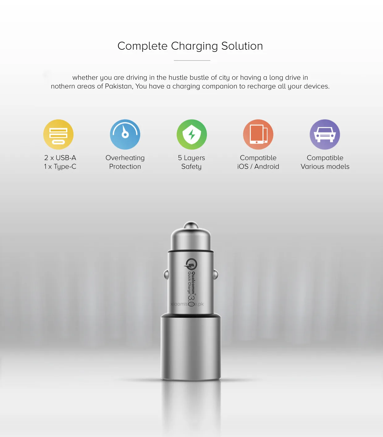 Mi Car Charger QC3.0 36W for Sale in Pakistan