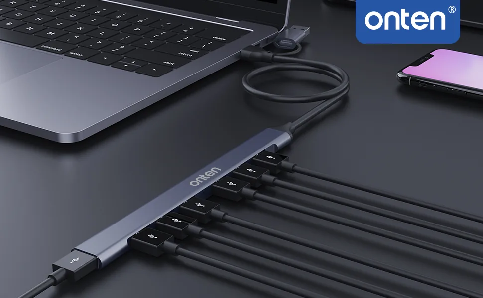 Onten 2 in 7 Type-C to USB 3.0 Hub for Sale in Pakistan