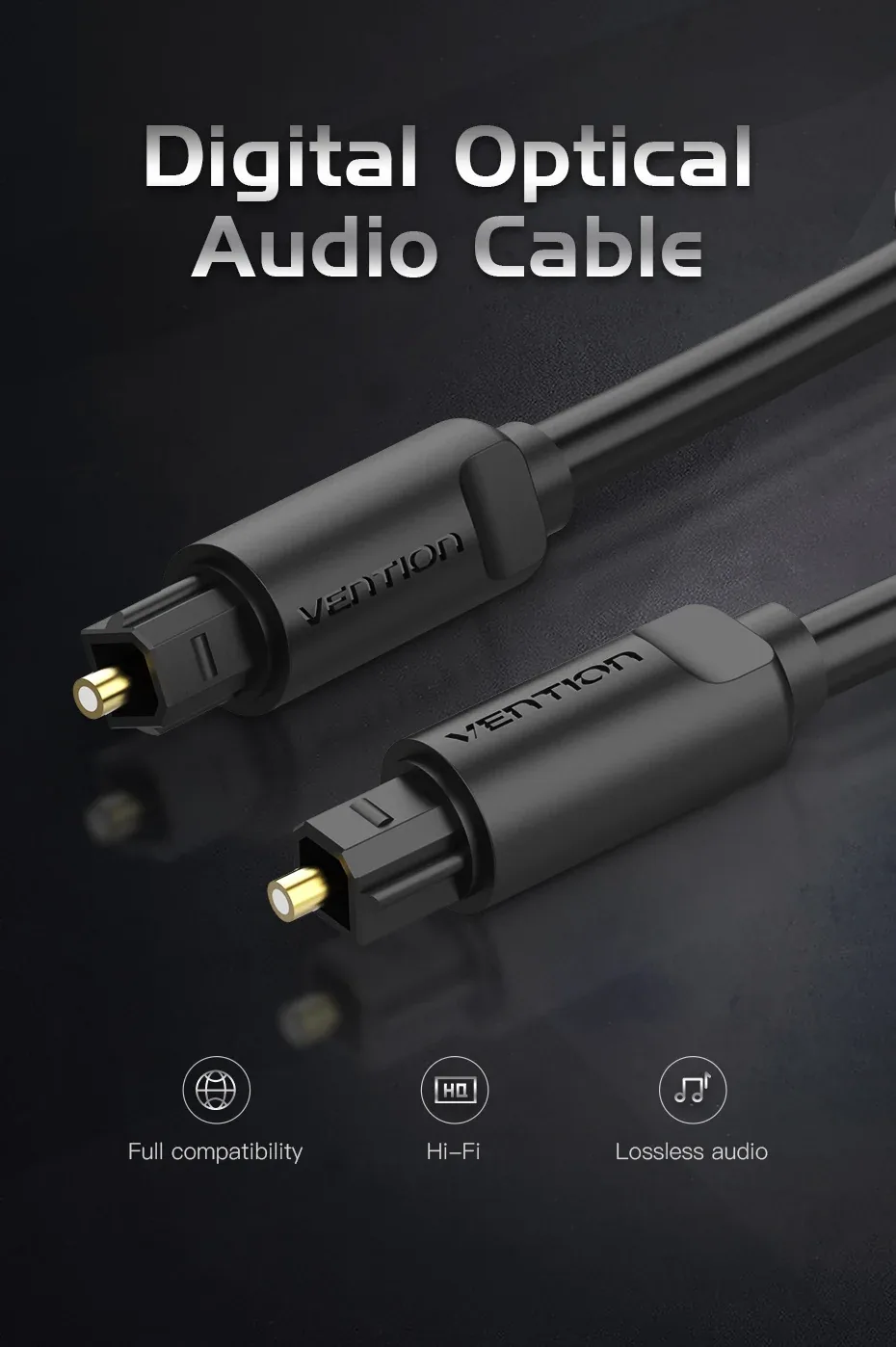 Onten 7515 Optical Digital Audio Cable, Connect PS4/X Box with the Amplifier Transmits your sound 1.3M for Sale in Pakistan