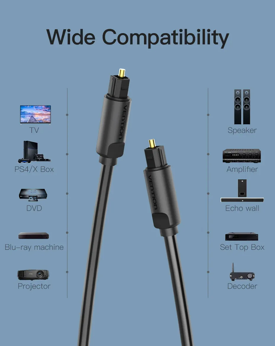 Onten 7515 Optical Digital Audio Cable, Connect PS4/X Box with the Amplifier Transmits your sound 1.3M for Sale in Pakistan