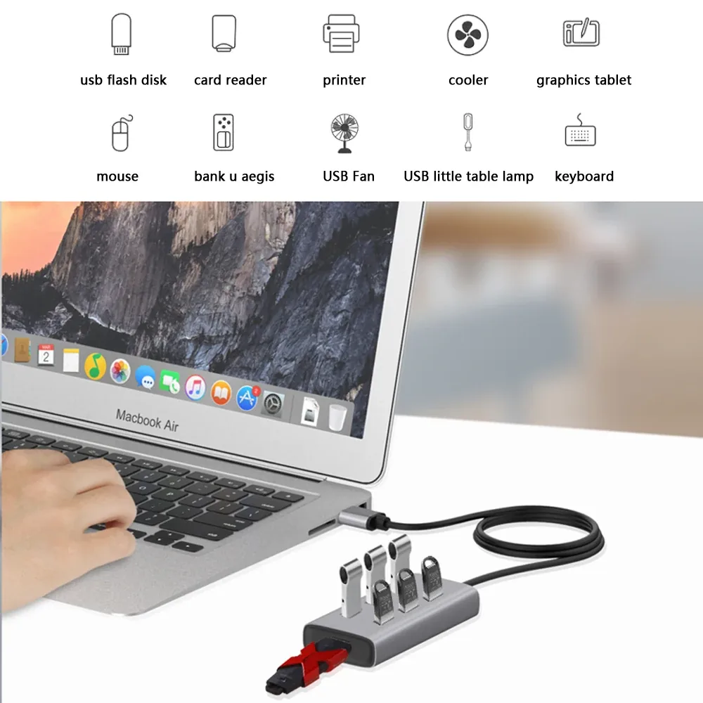 Onten 8108 USB-A 3.0 To 7 Port USB-A 3.0 Hub Docking Station for Sale in Pakistan