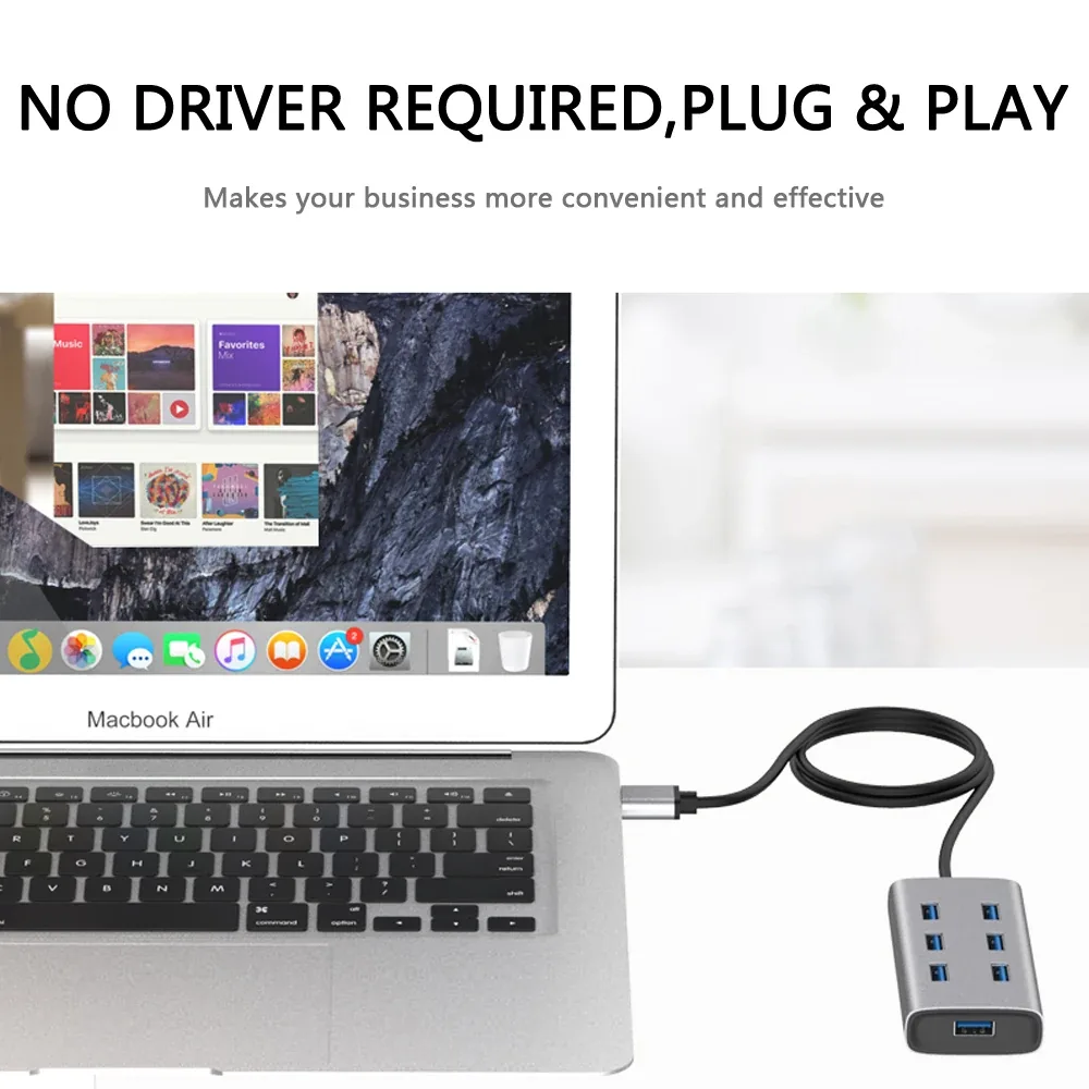 Onten 8108 USB-A 3.0 To 7 Port USB-A 3.0 Hub Docking Station for Sale in Pakistan