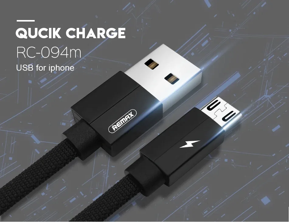 REMAX RC-094i Kerolla Data Lightning Charging Cable For iPhone for Sale in Pakistan