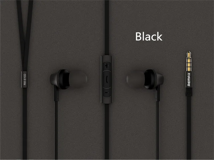 Remax RM-610D High Performance Talk Earphones With Mic High Resistance – Black for Sale in Pakistan