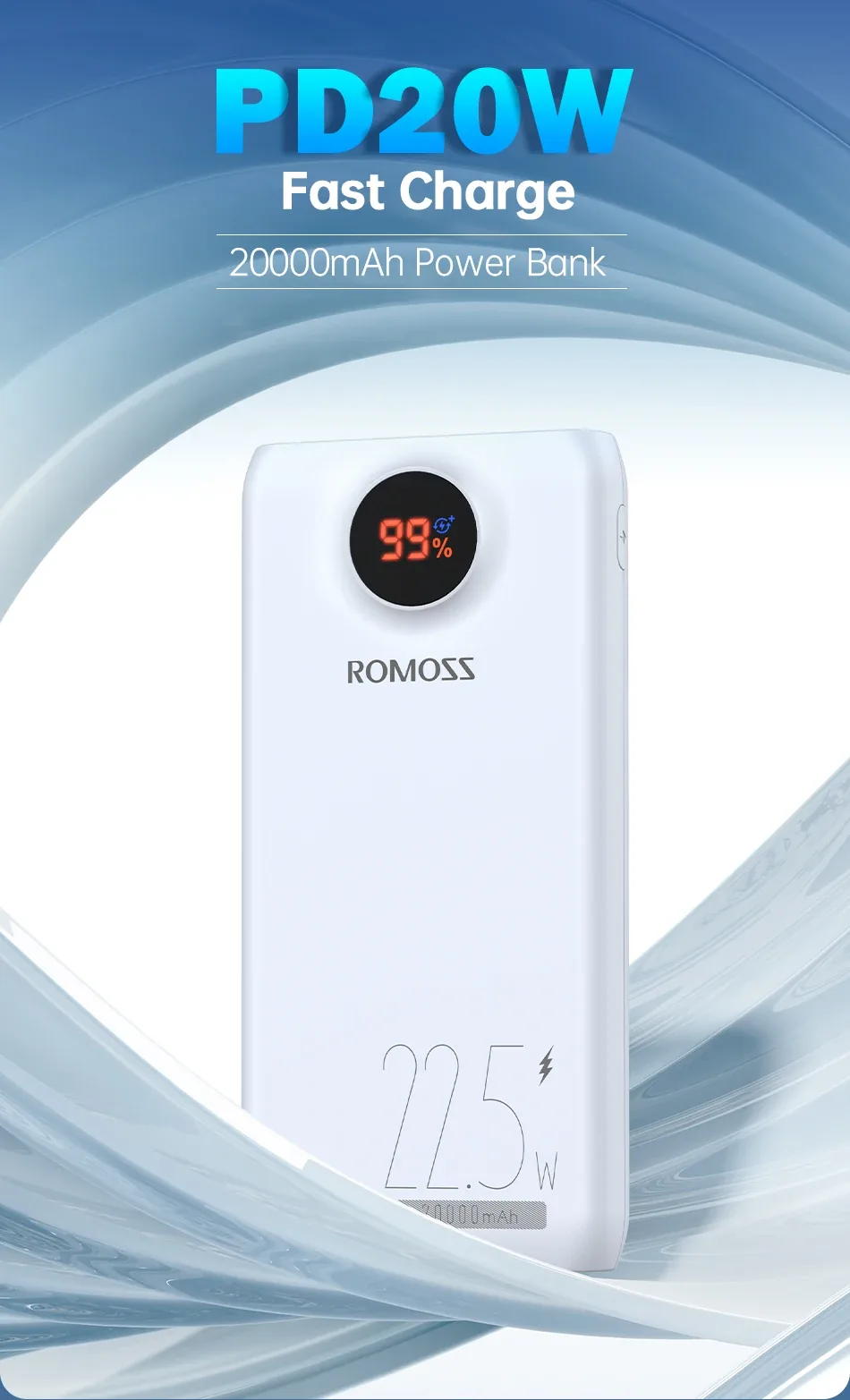 Romoss 20000mAh Power Bank 22.5w SW20PF for Sale in Pakistan