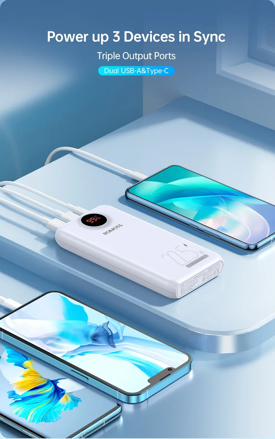 Romoss 20000mAh Power Bank 22.5w SW20PF for Sale in Pakistan