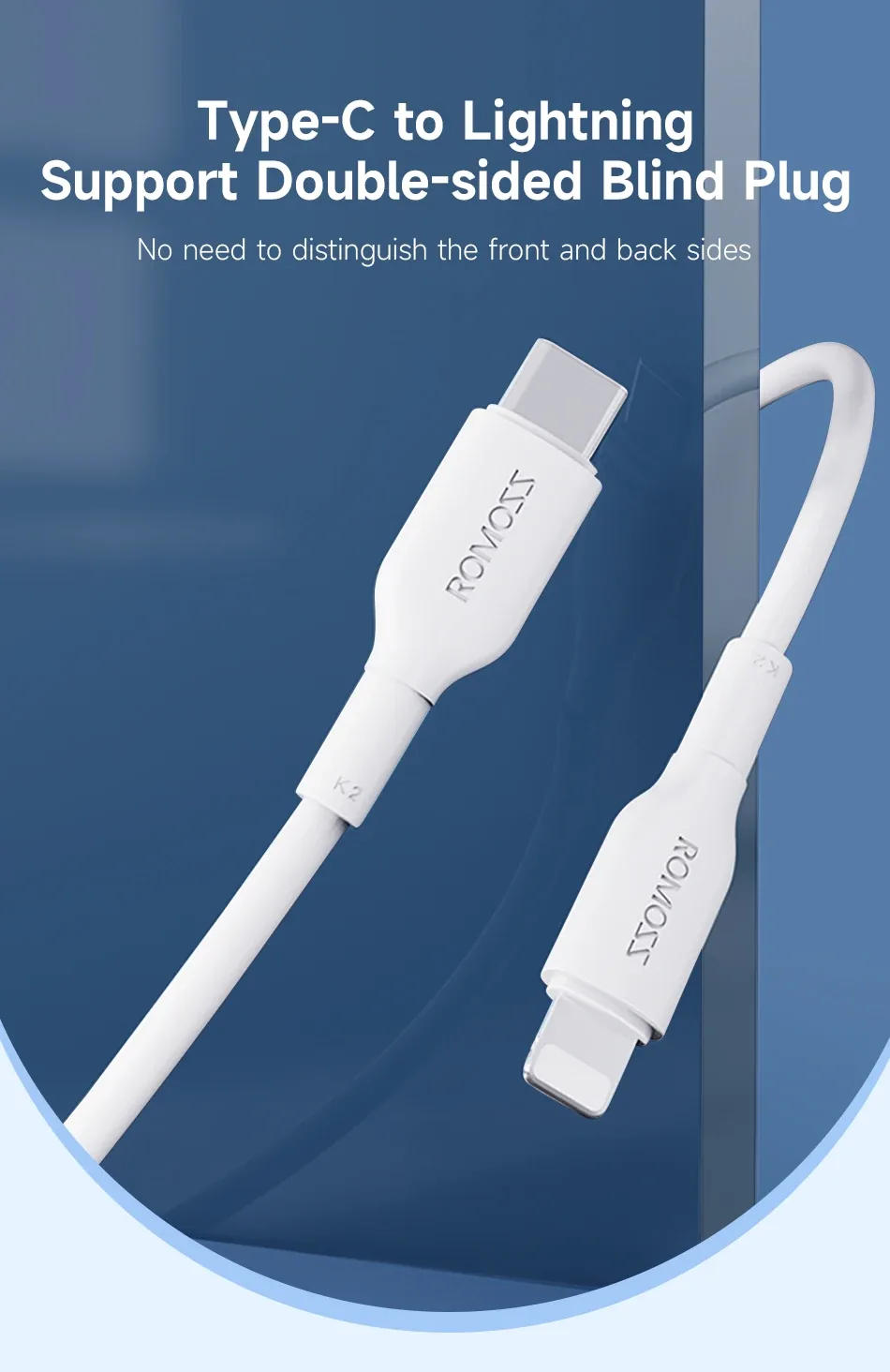 Romoss CB1713 PD Data Cable 20W Fast Charging Cable 1-meter for Sale in Pakistan