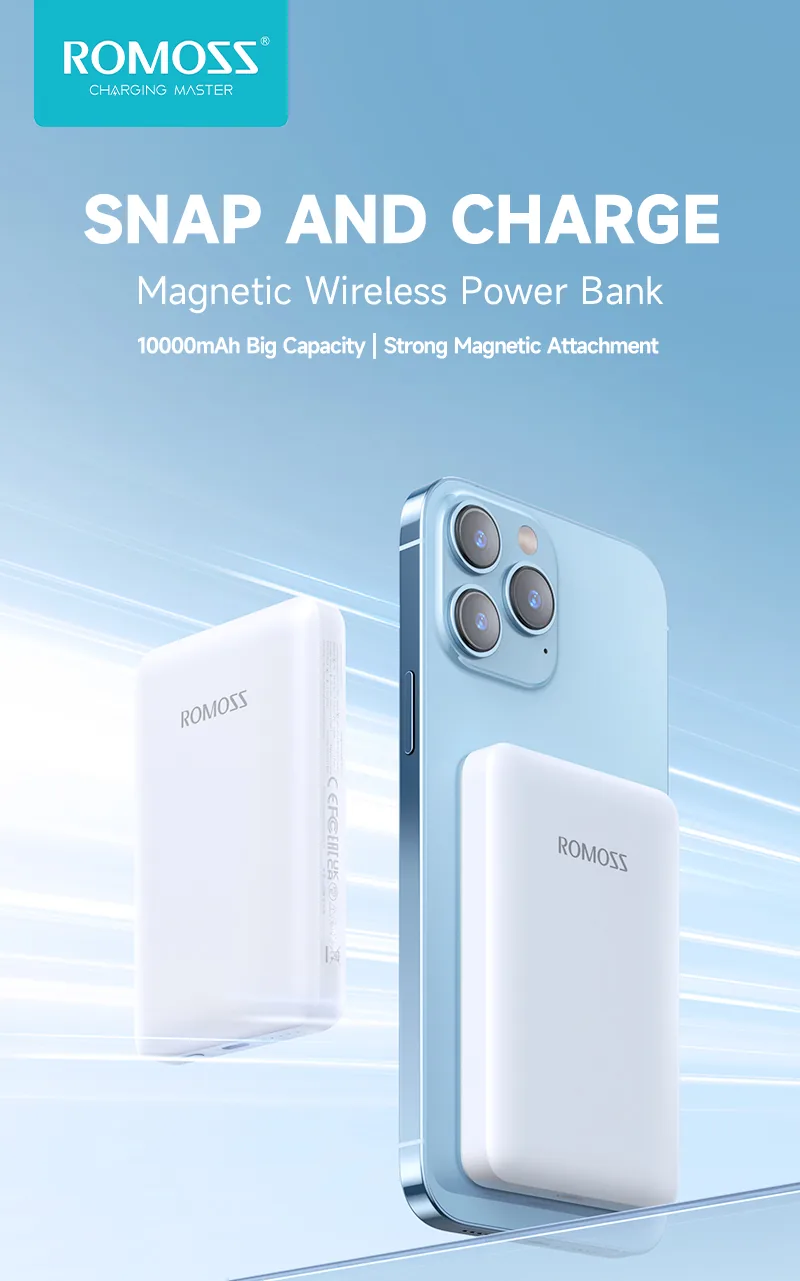 Romoss Magnetic Wireless Power Bank 10000mAh 15w WSC10 for Sale in Pakistan