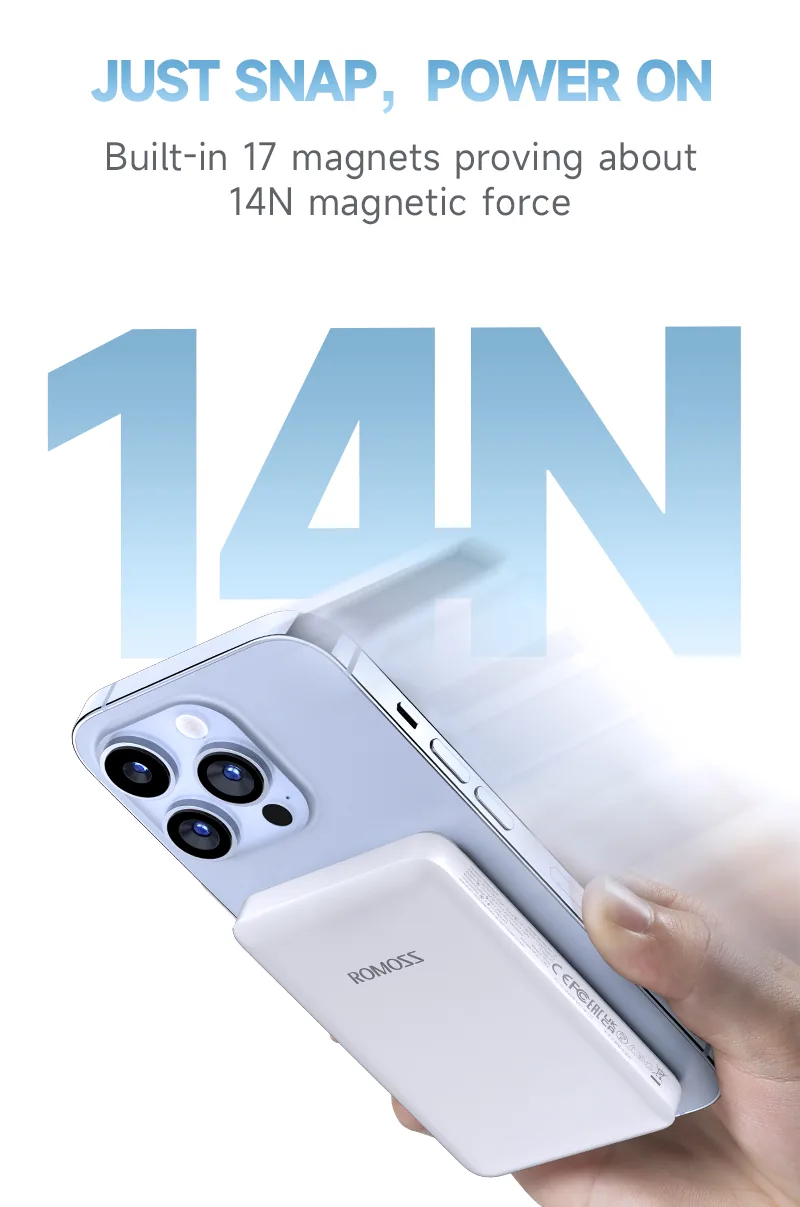 Romoss Magnetic Wireless Power Bank 10000mAh 15w WSC10 for Sale in Pakistan