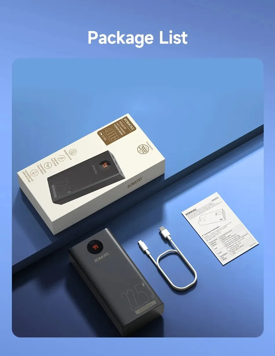 Romoss PEA40PF 22.5W 40000mAh Power Bank for Sale in Pakistan