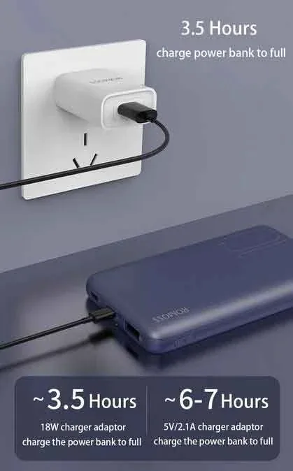 Romoss WSL10 Wireless Power Bank 10000mAh Two Way Quick Charge 18W for Sale in Pakistan