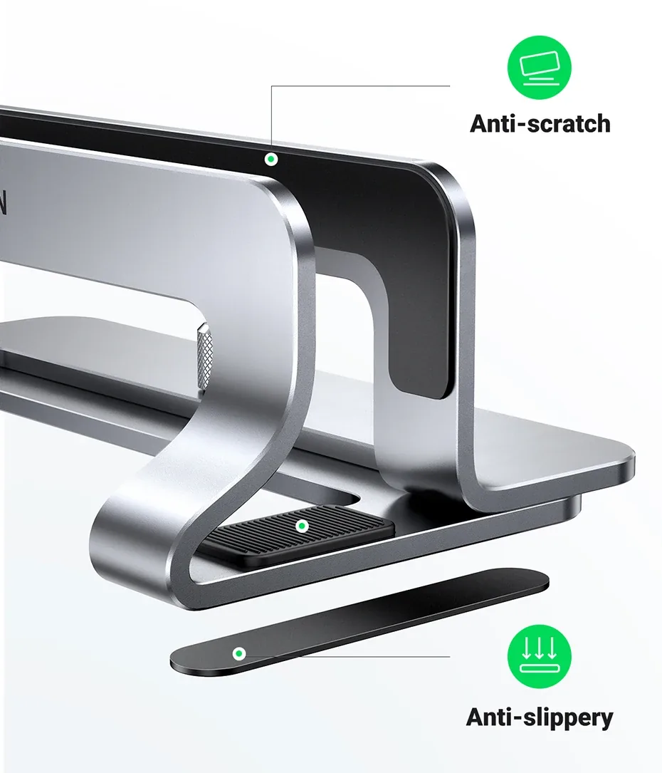 UGREEN 20471 Vertical MacBook Laptop Stand, Scratch Resistant & Aluminum Alloy. for Sale in Pakistan
