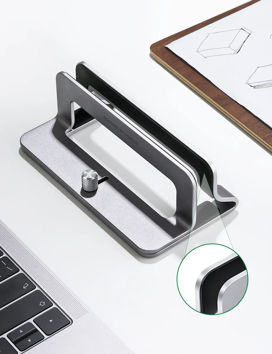 UGREEN 20471 Vertical MacBook Laptop Stand, Scratch Resistant & Aluminum Alloy. for Sale in Pakistan