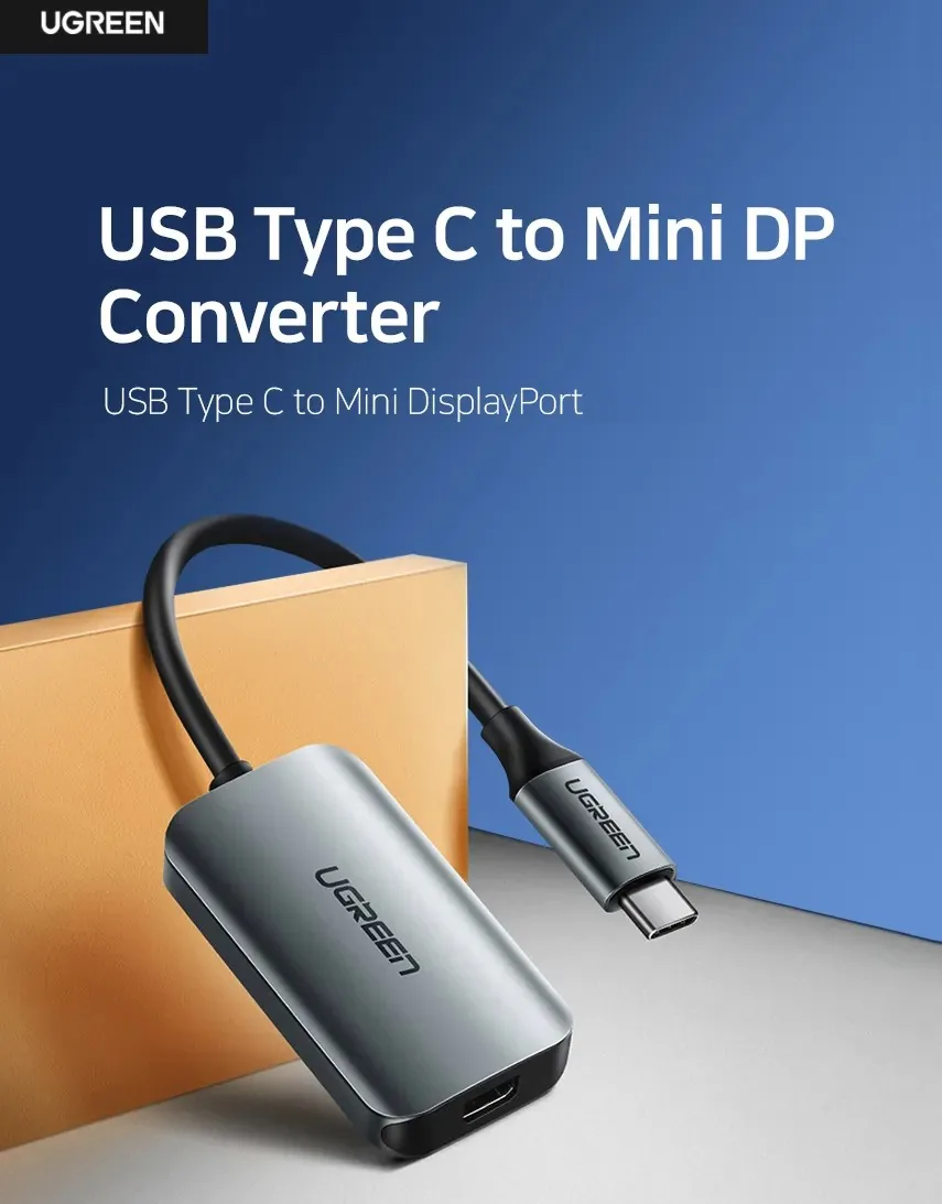 UGREEN 60351 USB-C to Mini DP Female Adapter for Thunderbolt 3 Projector & Smart Phone for Sale in Pakistan