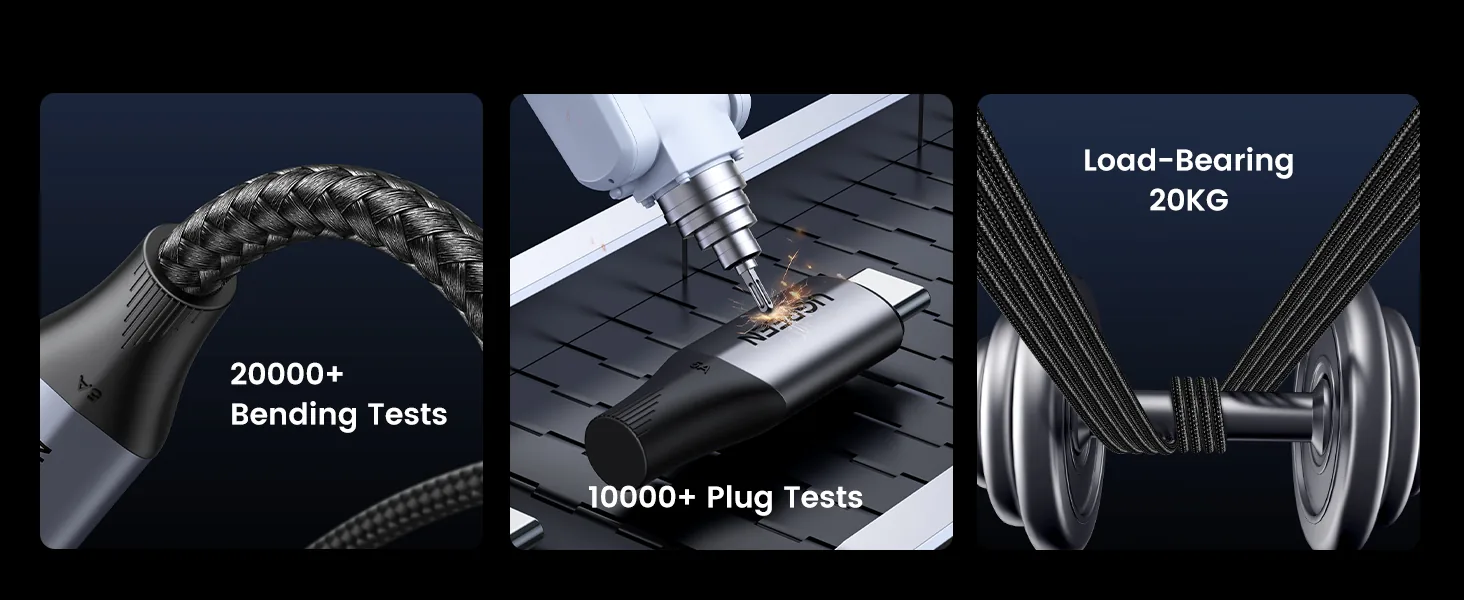 UGREEN 80150 USB-C 3.1 M/M GEN2 5A CABLE BRAIDED 1M BLK for Sale in Pakistan