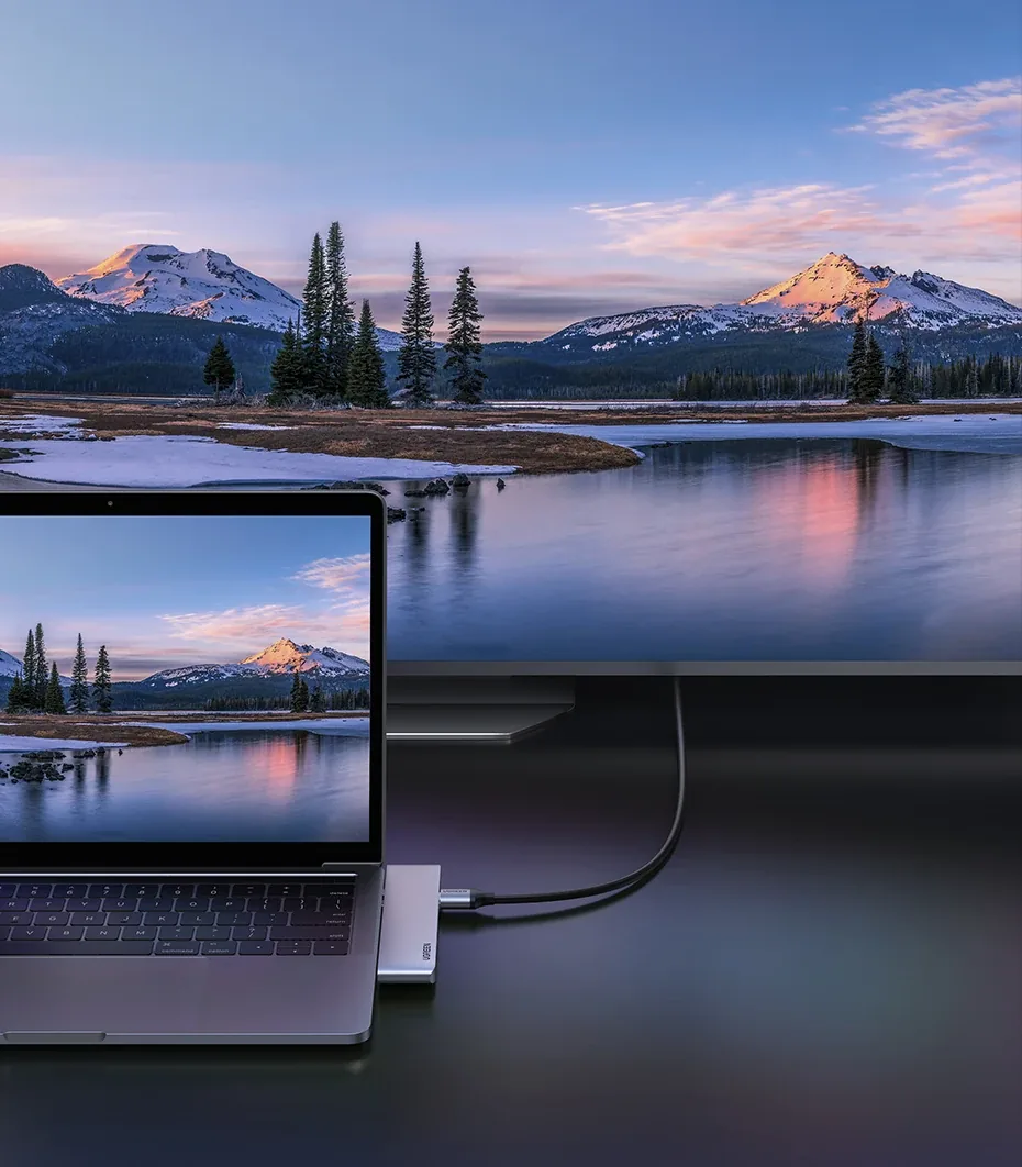 UGreen 80548 7in1 Dual HDMI 4K @30Hz @60Hz Type-c Hub for Sale in Pakistan