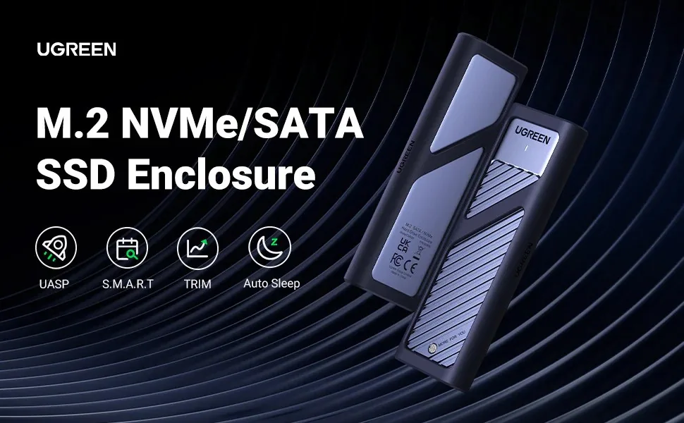 Ugreen M.2 NVMe SATA SSD Enclosure Adapter 15511 for Sale in Pakistan