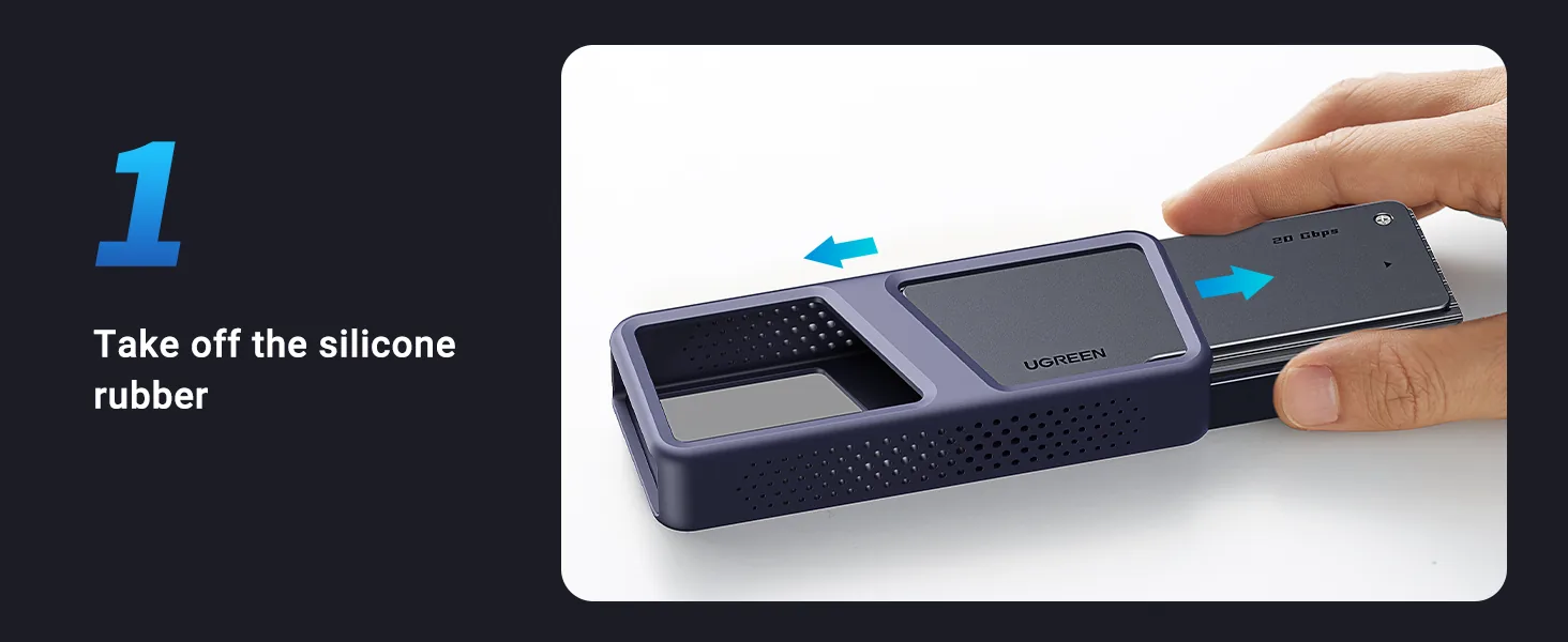 UGREEN M.2 NVMe SSD Enclosure Adapter 20Gbps USB C 3.2 Gen2x2 25573 for Sale in Pakistan