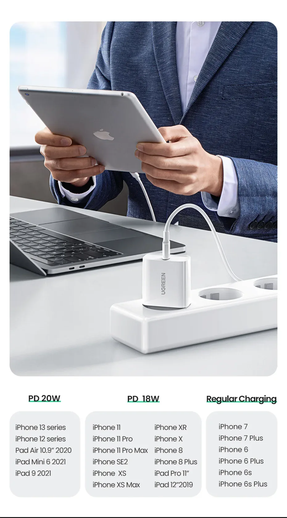 Ugreen PD 20W Fast Charger Set MFi-certified 50799 for Sale in Pakistan