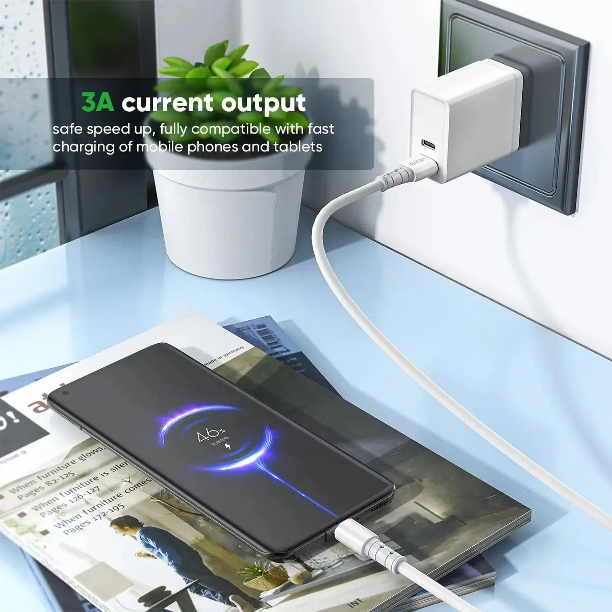 VIDVIE CB4021 USB-A to Type-C 2.4A Silica Gel line Cable for Sale in Pakistan