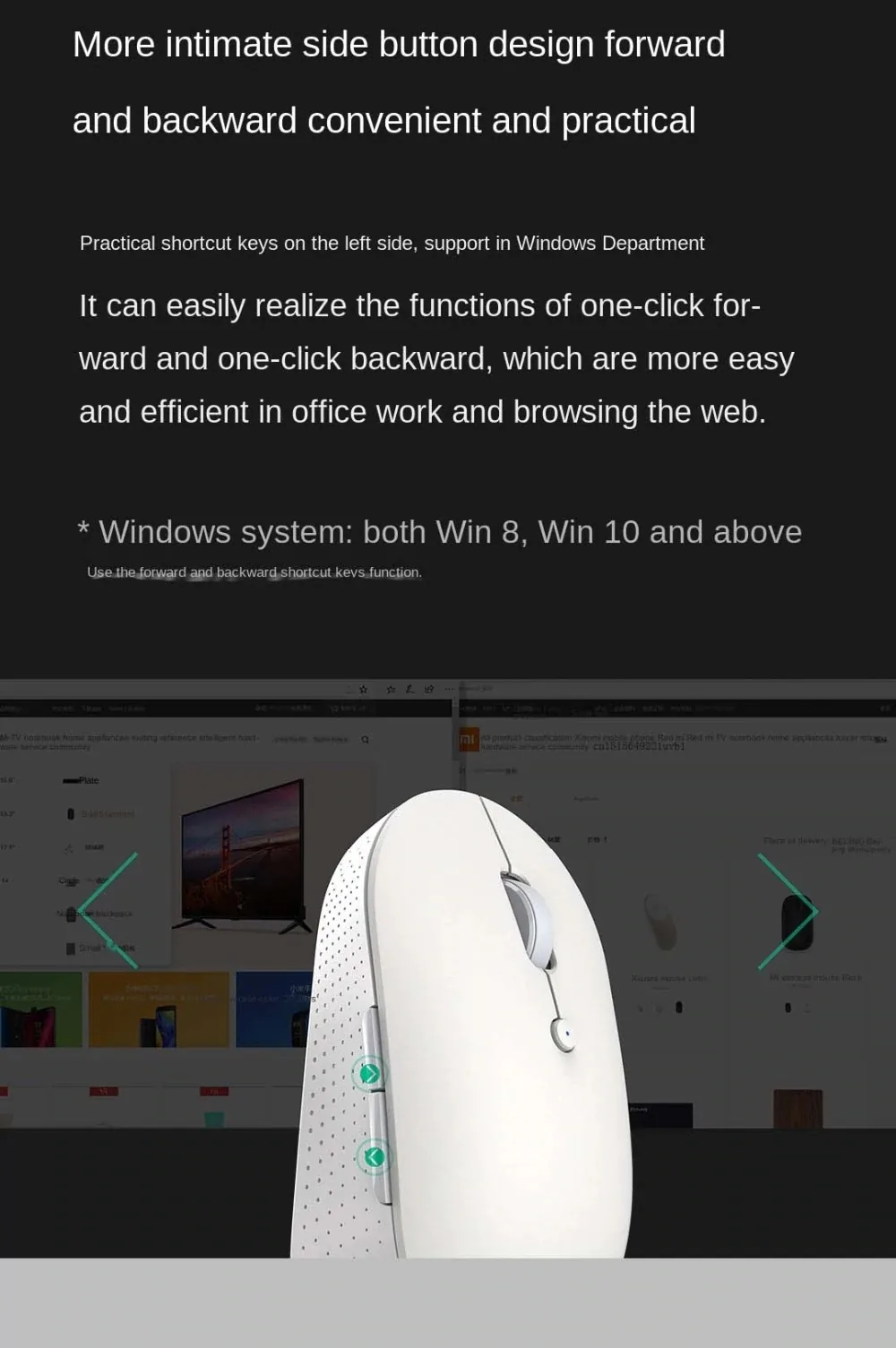 Xiaomi Dual Mode 1300DPI 2.4Ghz Wireless & Bluetooth Mouse for Sale in Pakistan