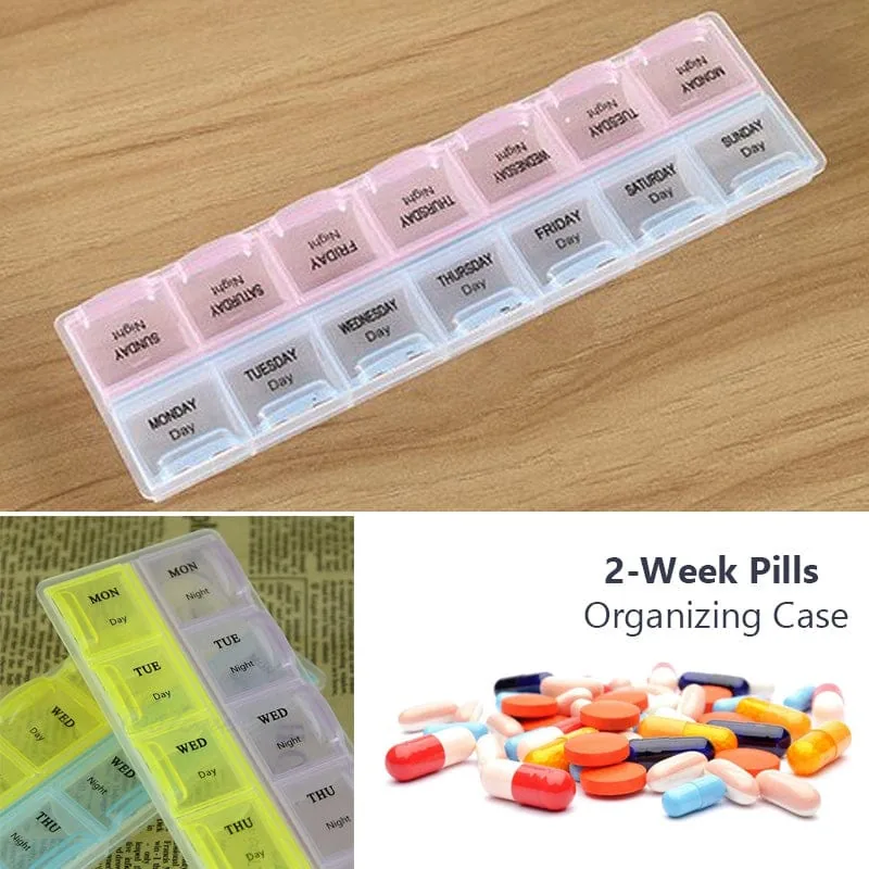 Amazing 2-Week Plastic Medicine Pill Organizer Storage Box ( 14 Days Partitions ) , Amazing 2-Week Plastic Medicine Pill Organizer Storage Box ( 14 Days Partitions ) for sale , Amazing 2-Week Plastic Medicine Pill Organizer Storage Box ( 14 Days Partition