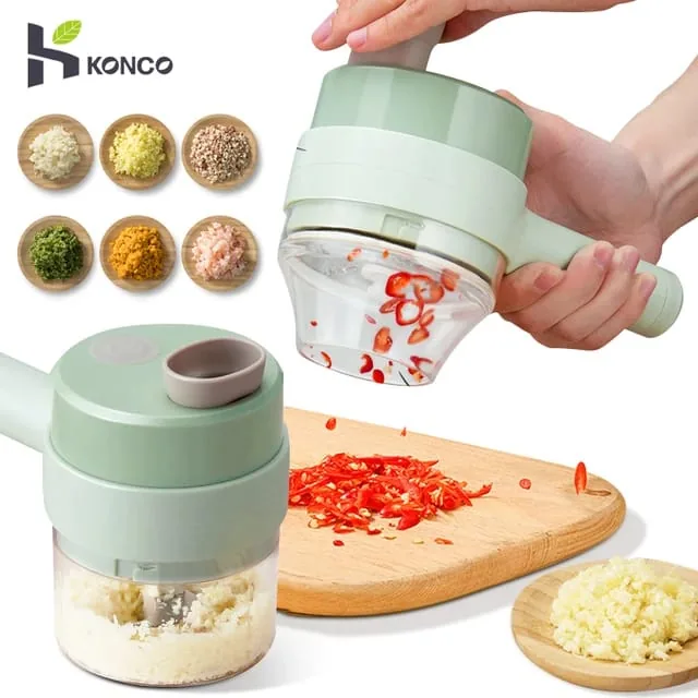 4in 1 Portable Electric Vegetable Cutter Set, Garlic Slicer, Vegetable Mincer, Onion Mincer Ginger Masher, Kitchen Tools , 4in 1 Portable Electric Vegetable Cutter Set, Garlic Slicer, Vegetable Mincer, Onion Mincer Ginger Masher, Kitchen Tools for sale , 