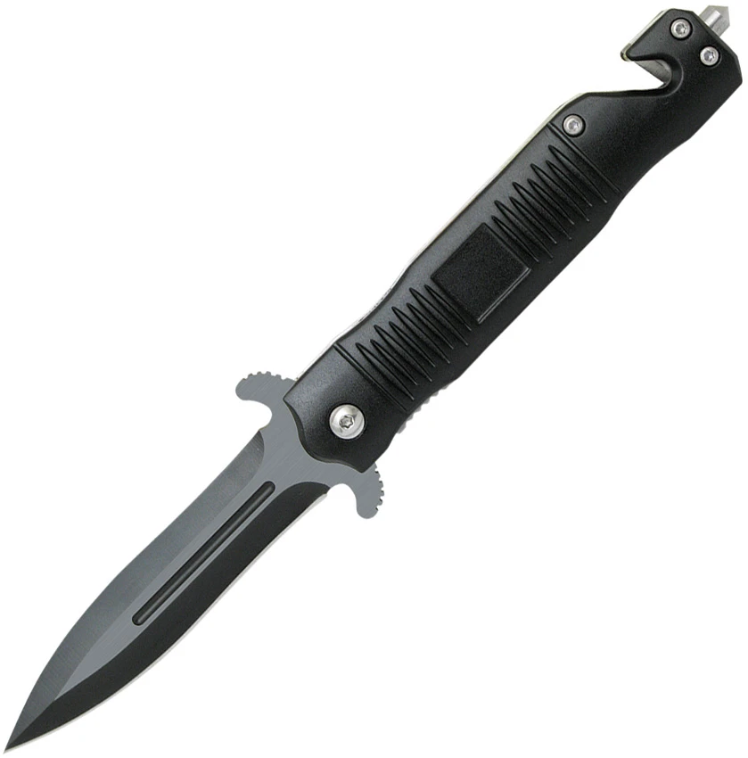 ABKT Elite Folder Dagger Spring Assisted Knife Black Aluminum (3.25" Black), ABKT Elite Folder Dagger Spring Assisted Knife Black Aluminum (3.25" Black) for Sale, ABKT Elite Folder Dagger Spring Assisted Knife Black Aluminum (3.25" Black)