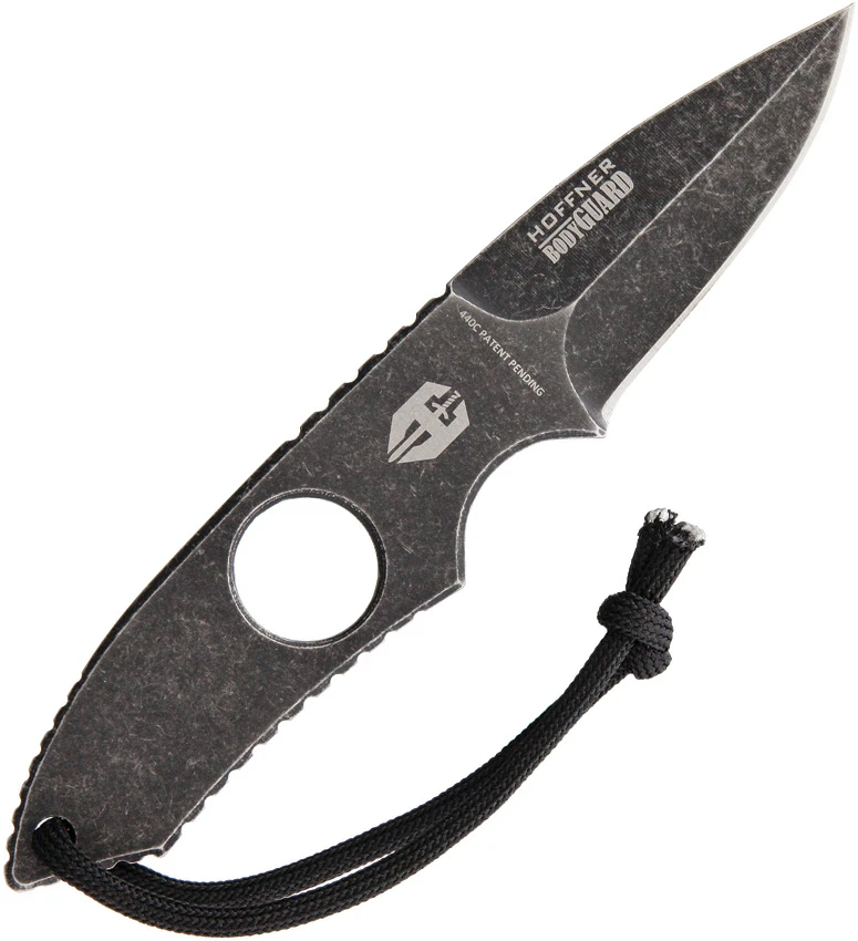 Hoffner Knives Bodyguard Fixed Blade Neck Knife (2.5" Black SW), Hoffner Knives Bodyguard Fixed Blade Neck Knife (2.5" Black SW) for Sale, Hoffner Knives Bodyguard Fixed Blade Neck Knife (2.5" Black SW)