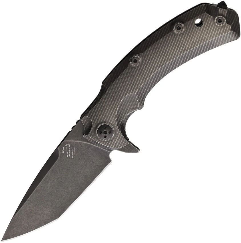 Bastinelli Safe Frame Lock Flipper Knife Titanium (3.6" Black SW), Bastinelli Safe Frame Lock Flipper Knife Titanium (3.6" Black SW) for Sale, Bastinelli Safe Frame Lock Flipper Knife Titanium (3.6" Black SW)