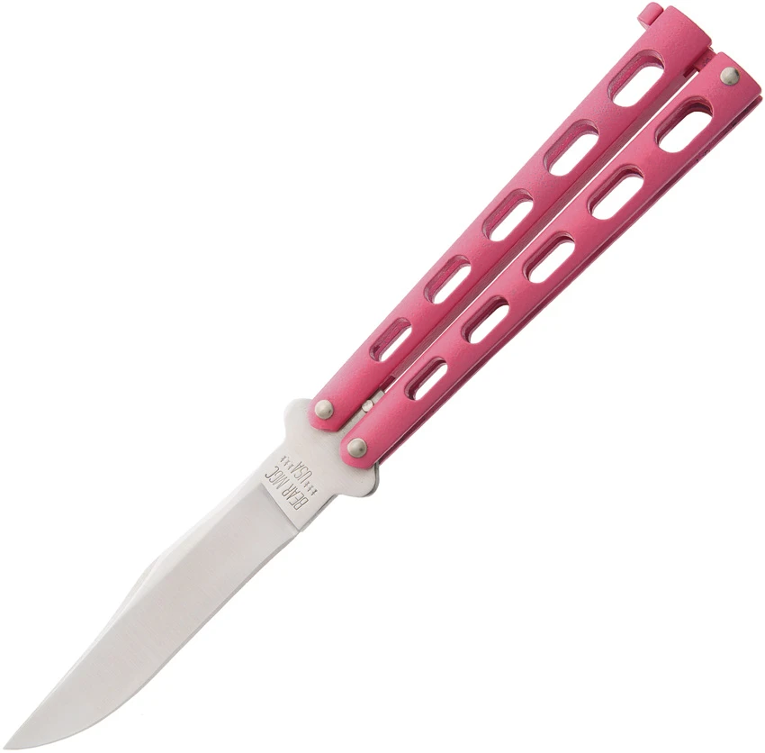 Bear & Son 5" Butterfly Knife Pink (4" Satin) 114PK, Bear & Son 5" Butterfly Knife Pink (4" Satin) 114PK for Sale, Bear & Son 5" Butterfly Knife Pink (4" Satin) 114PK