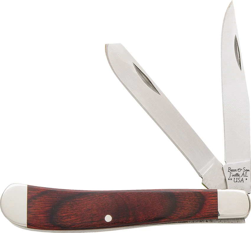 Bear & Son Slimline Trapper 3.75" Pocket Knife Rosewood  - 2248R, Bear & Son Slimline Trapper 3.75" Pocket Knife Rosewood  - 2248R for Sale, Bear & Son Slimline Trapper 3.75" Pocket Knife Rosewood  - 2248R